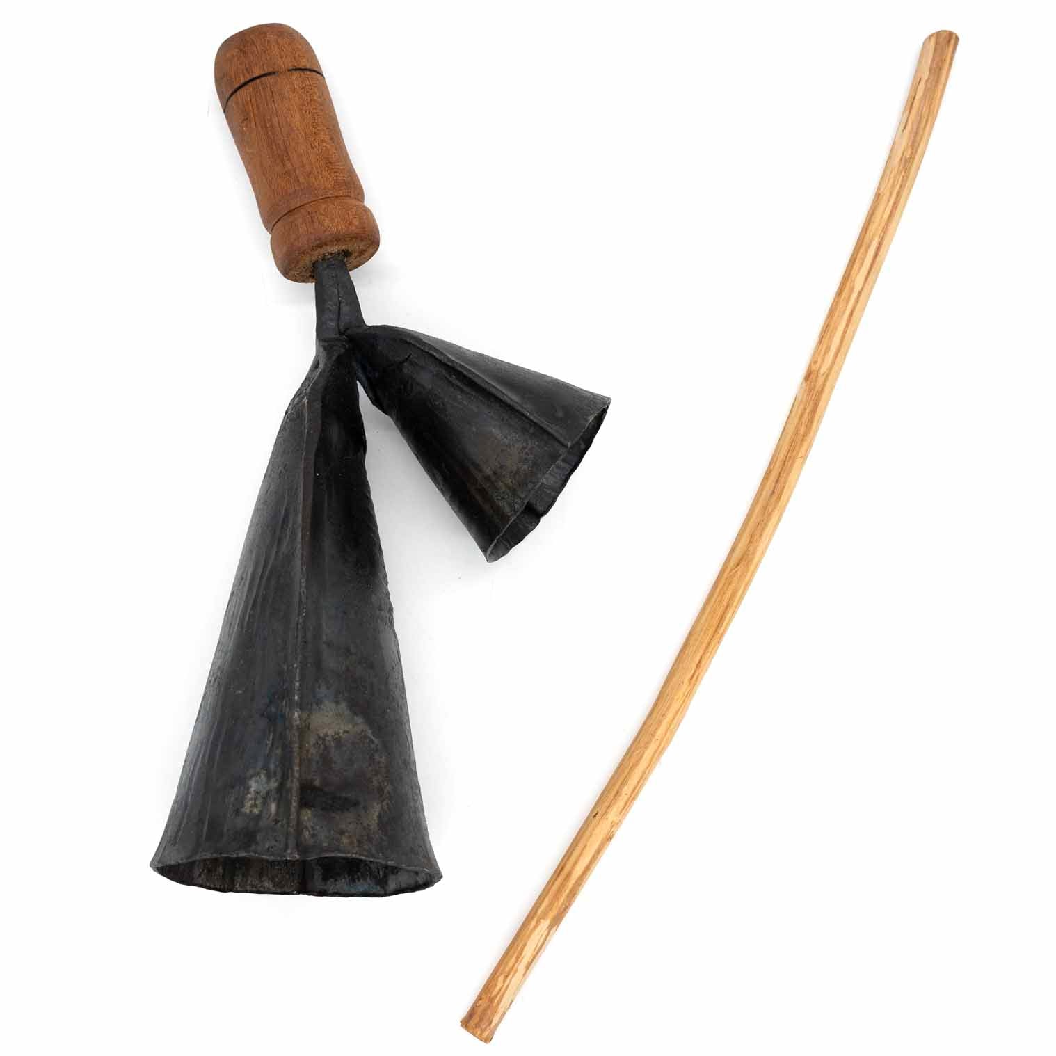 Double Agogo Bell Large - African Musical Instruments