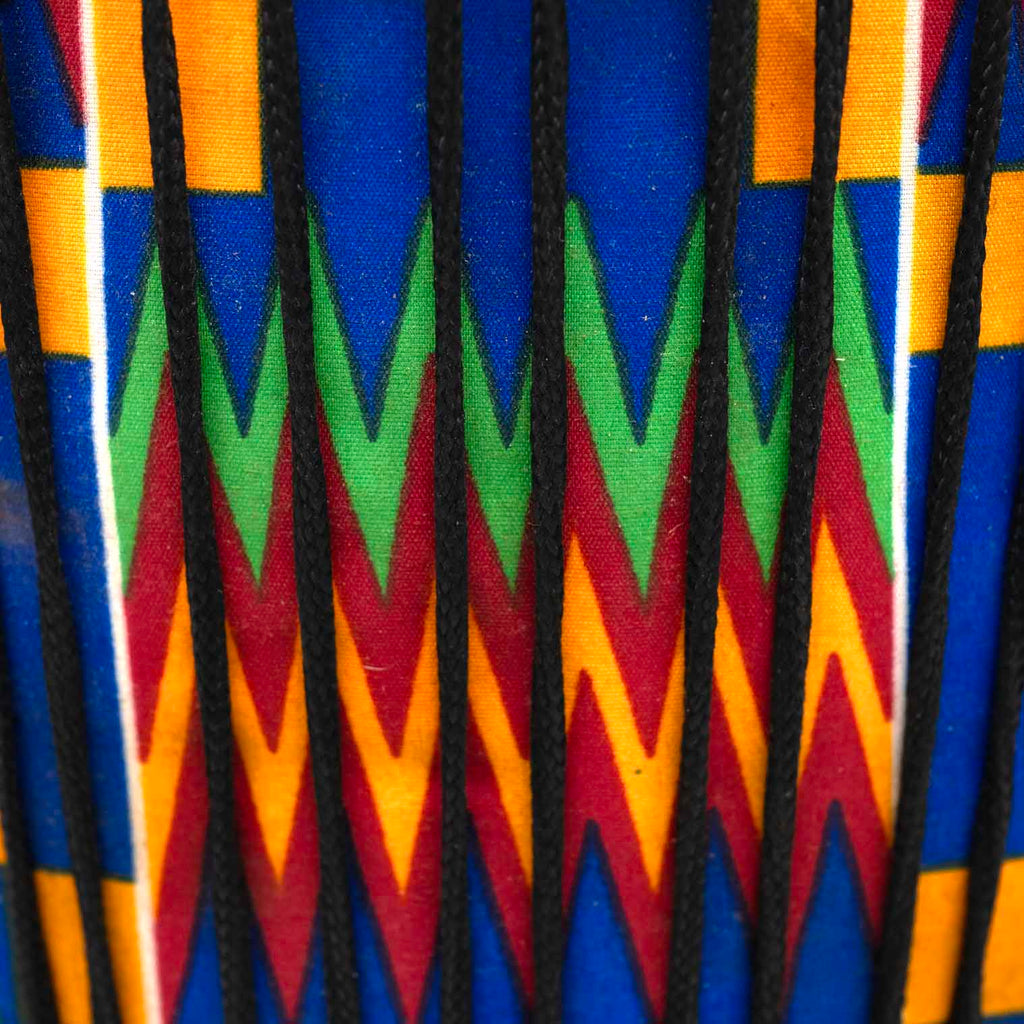 Large Fabric Covered Ghanaian Djembe - African Musical Instruments