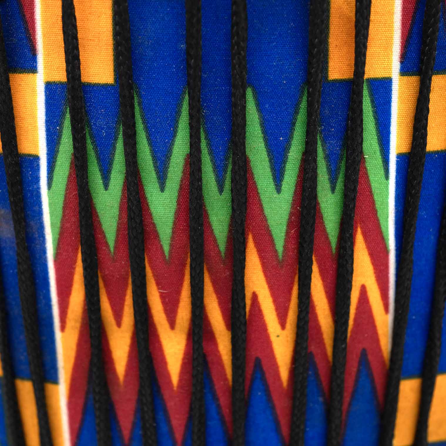 Large Fabric Covered Ghanaian Djembe - African Musical Instruments