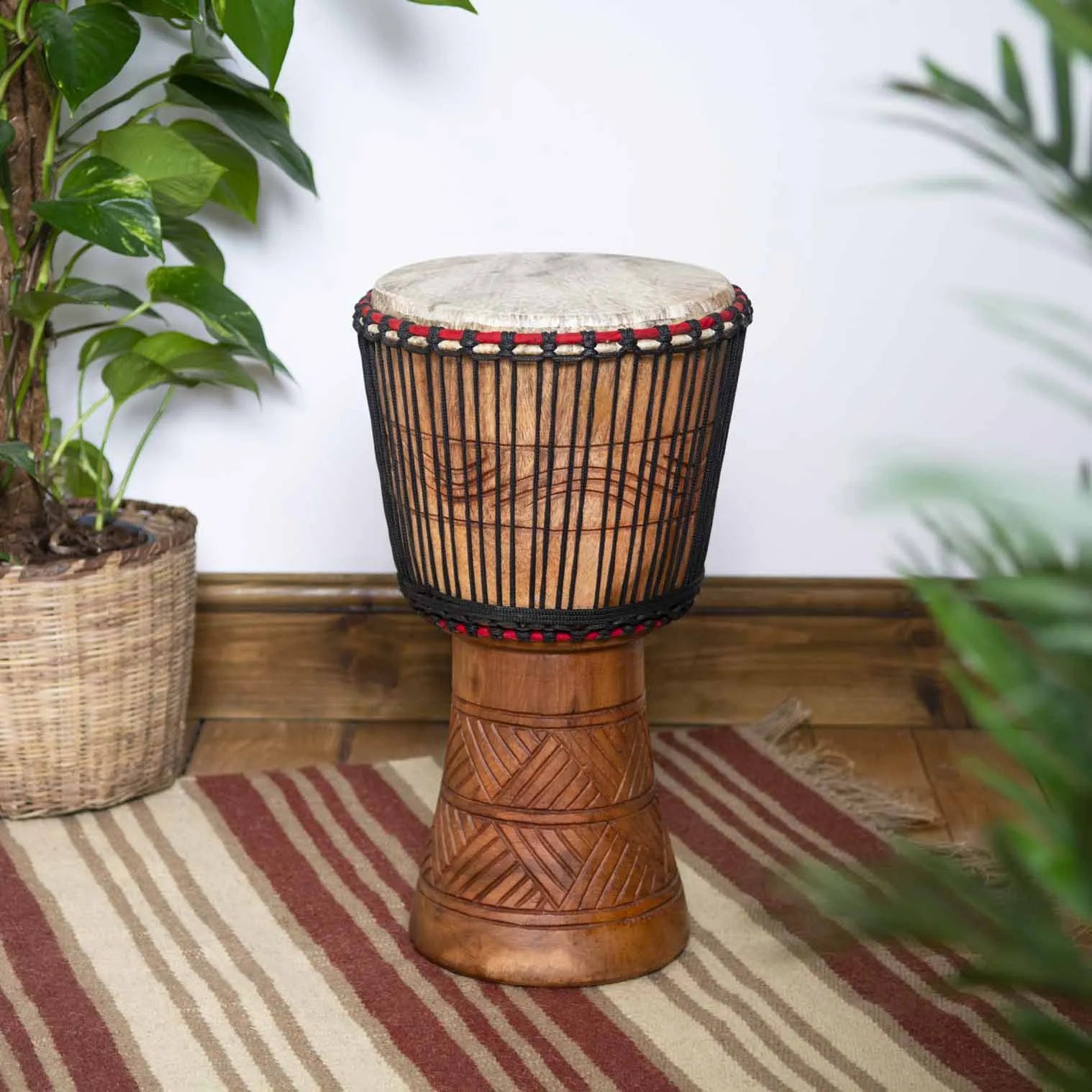 Large Ghanaian Djembe (10" Head)-Drums - African Musical Instruments