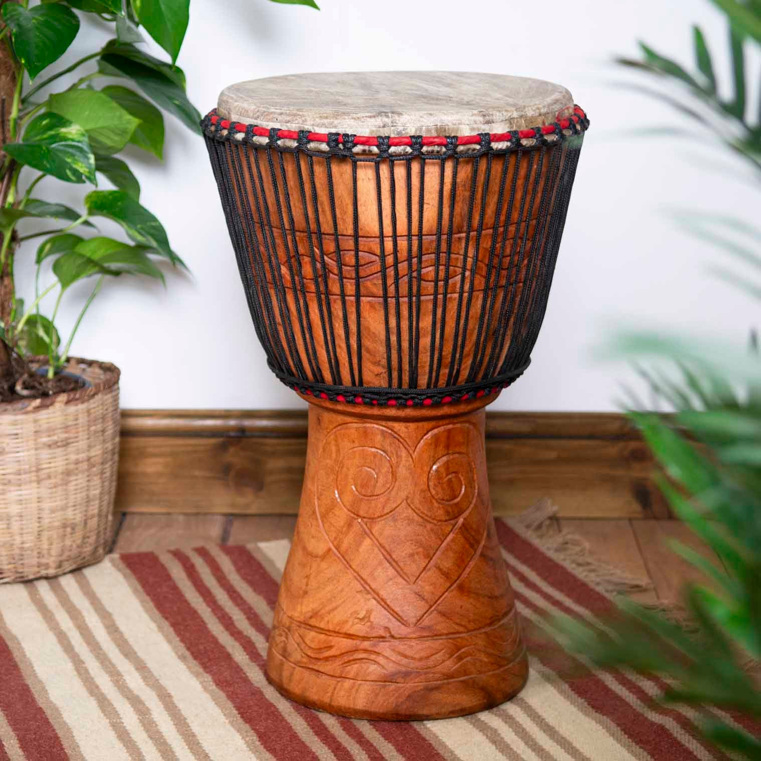 Giant Ghanaian Djembe (14" Head)-Drums - African Musical Instruments