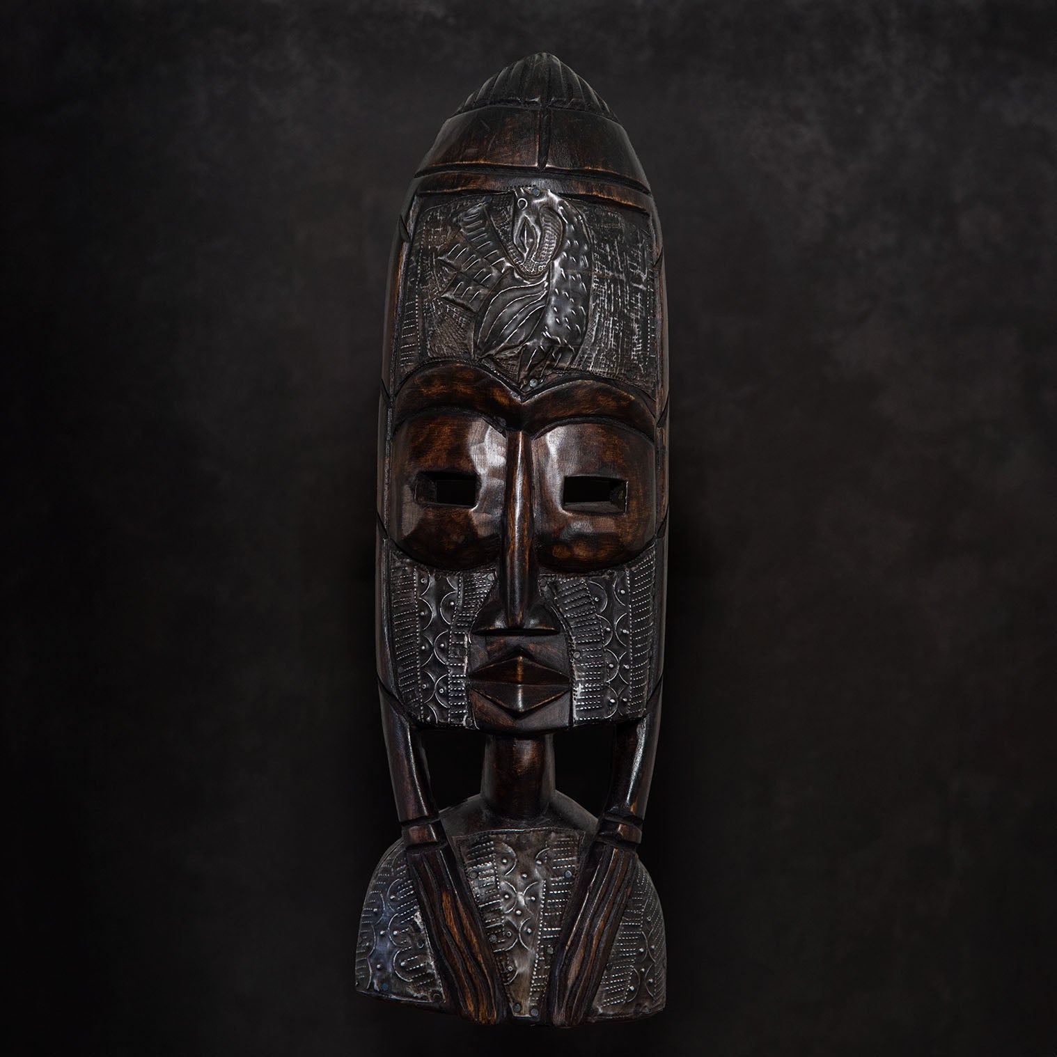 Artisan Ghanaian Mask No.2-Home Décor - African Musical Instruments