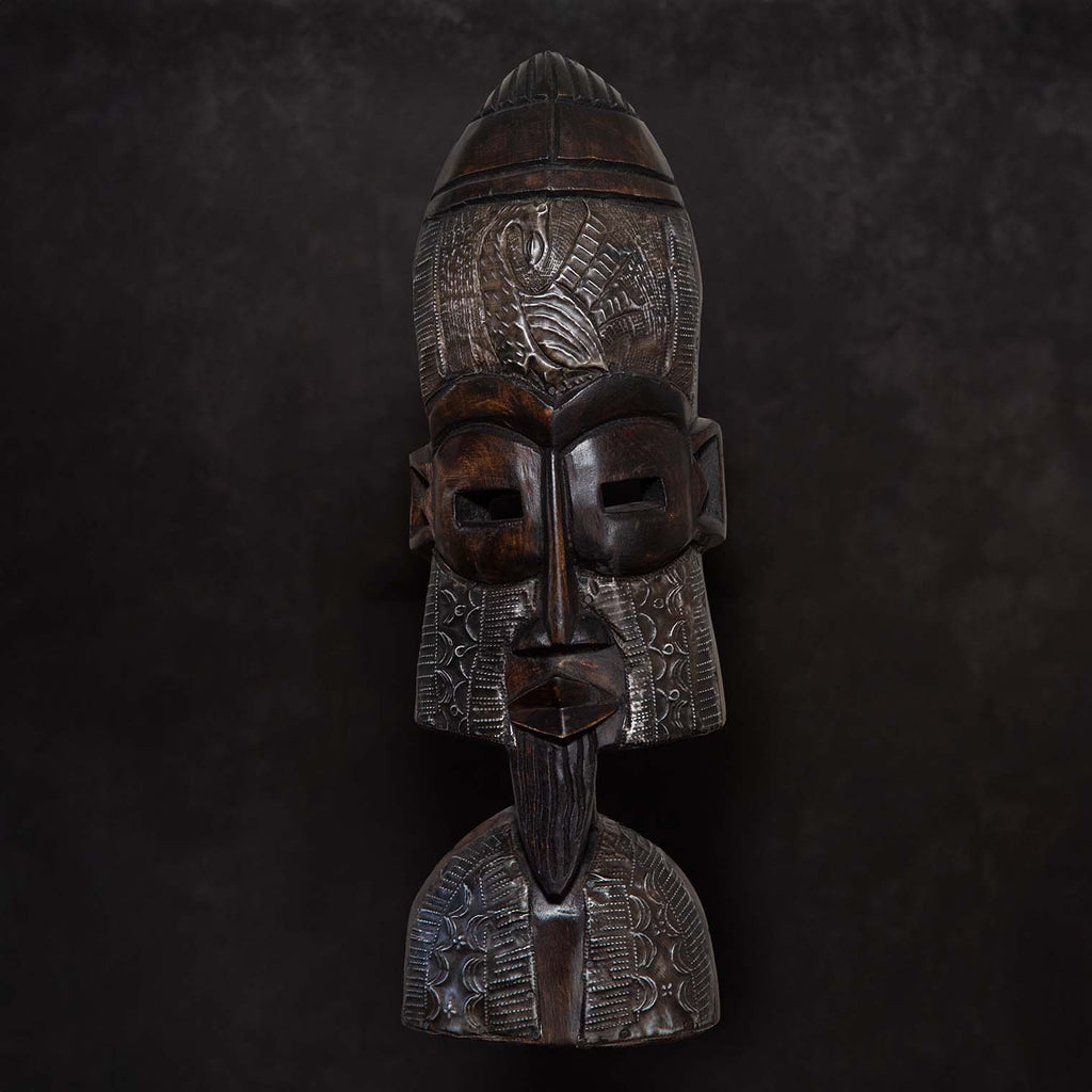 Artisan Ghanaian Mask No.2-Home Décor - African Musical Instruments