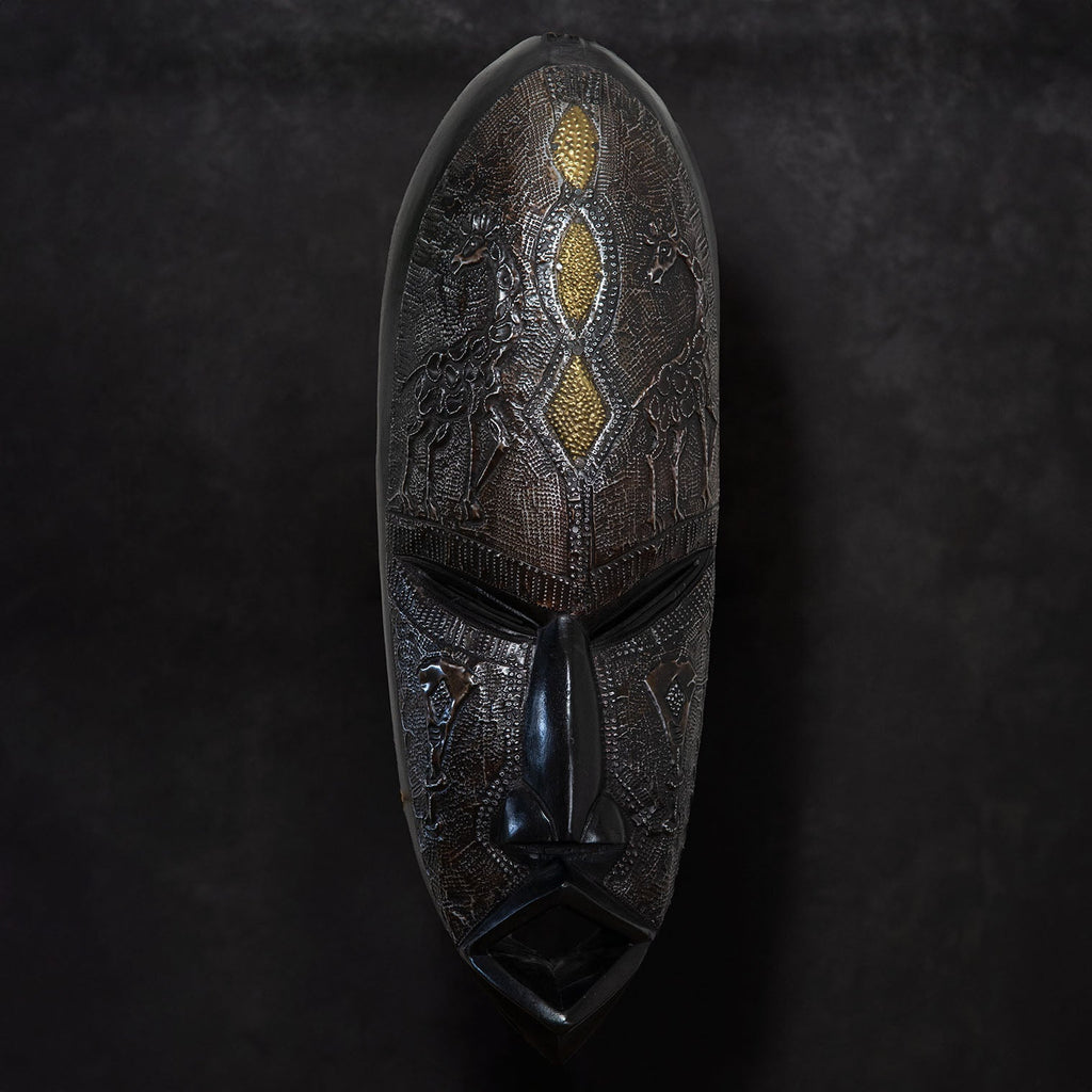Artisan Ghanaian Mask No.3-Home Décor - African Musical Instruments