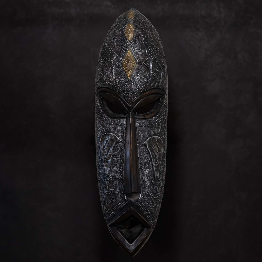 Artisan Ghanaian Mask No.3-Home Décor - African Musical Instruments