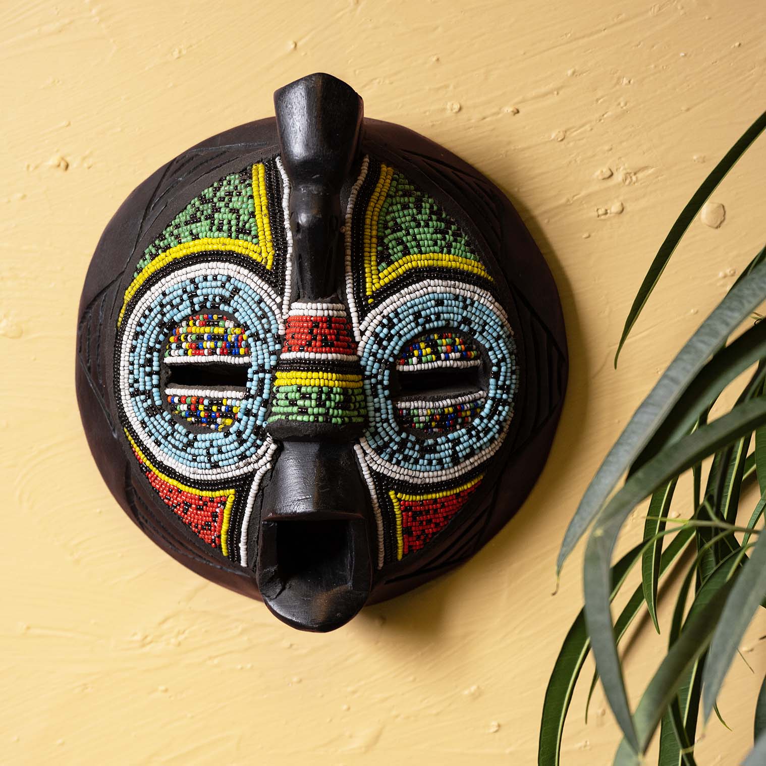 Artisan Ghanaian Mask No.9-Home Décor - African Musical Instruments