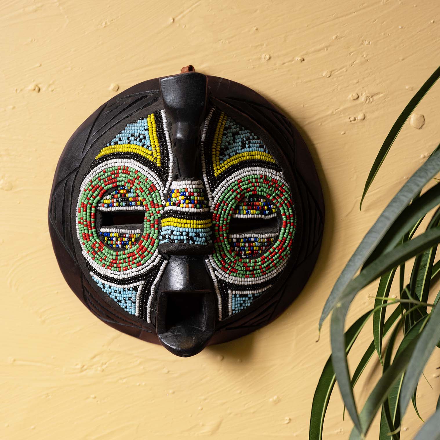 Artisan Ghanaian Mask No.9-Home Décor - African Musical Instruments